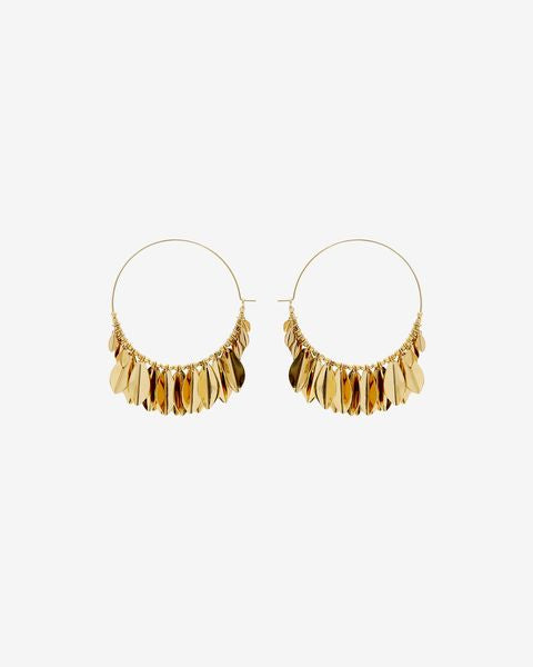 Boucles d'oreilles metal shiny leaf Woman Doré 1
