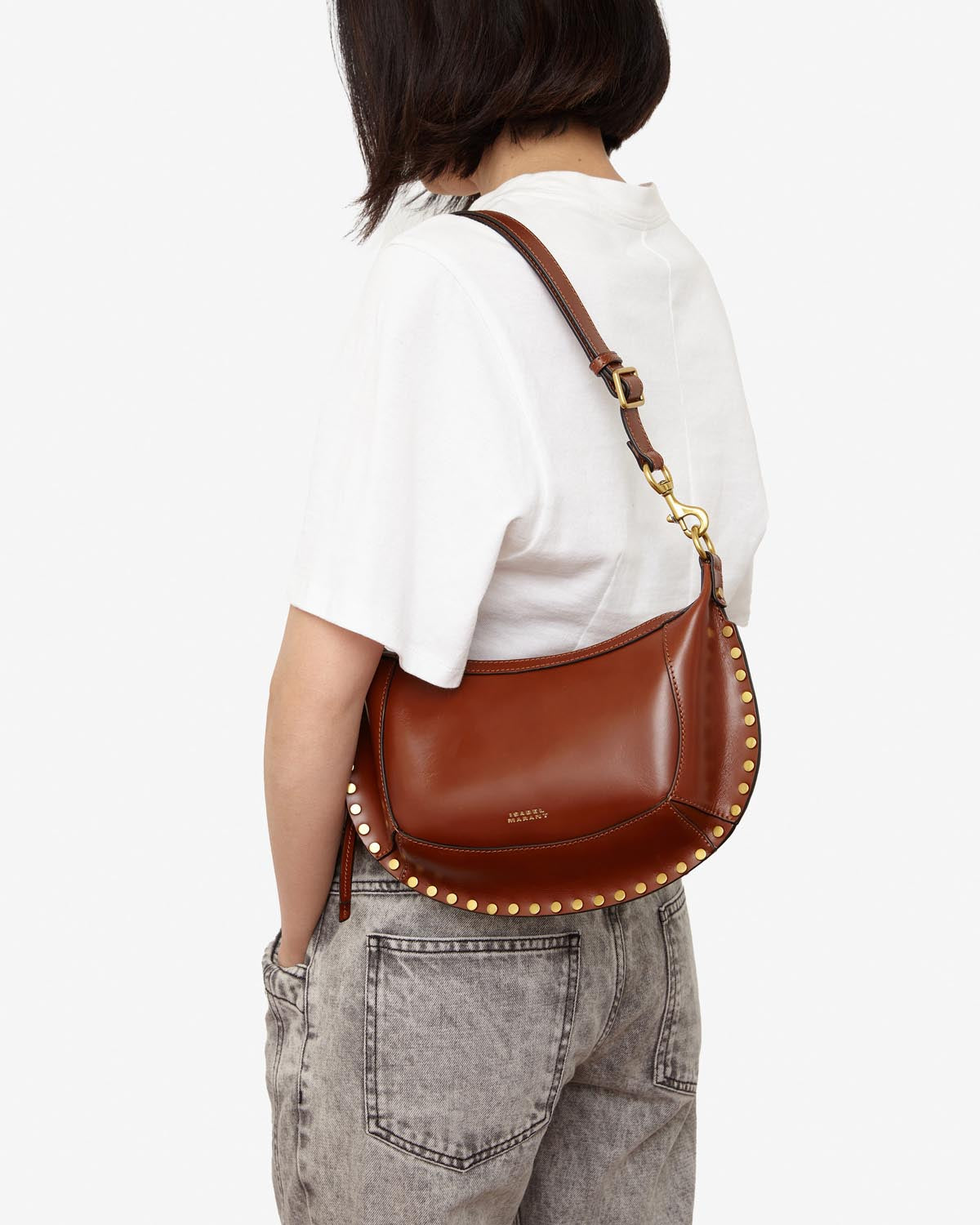 Oskan moon bag Woman Cognac 3