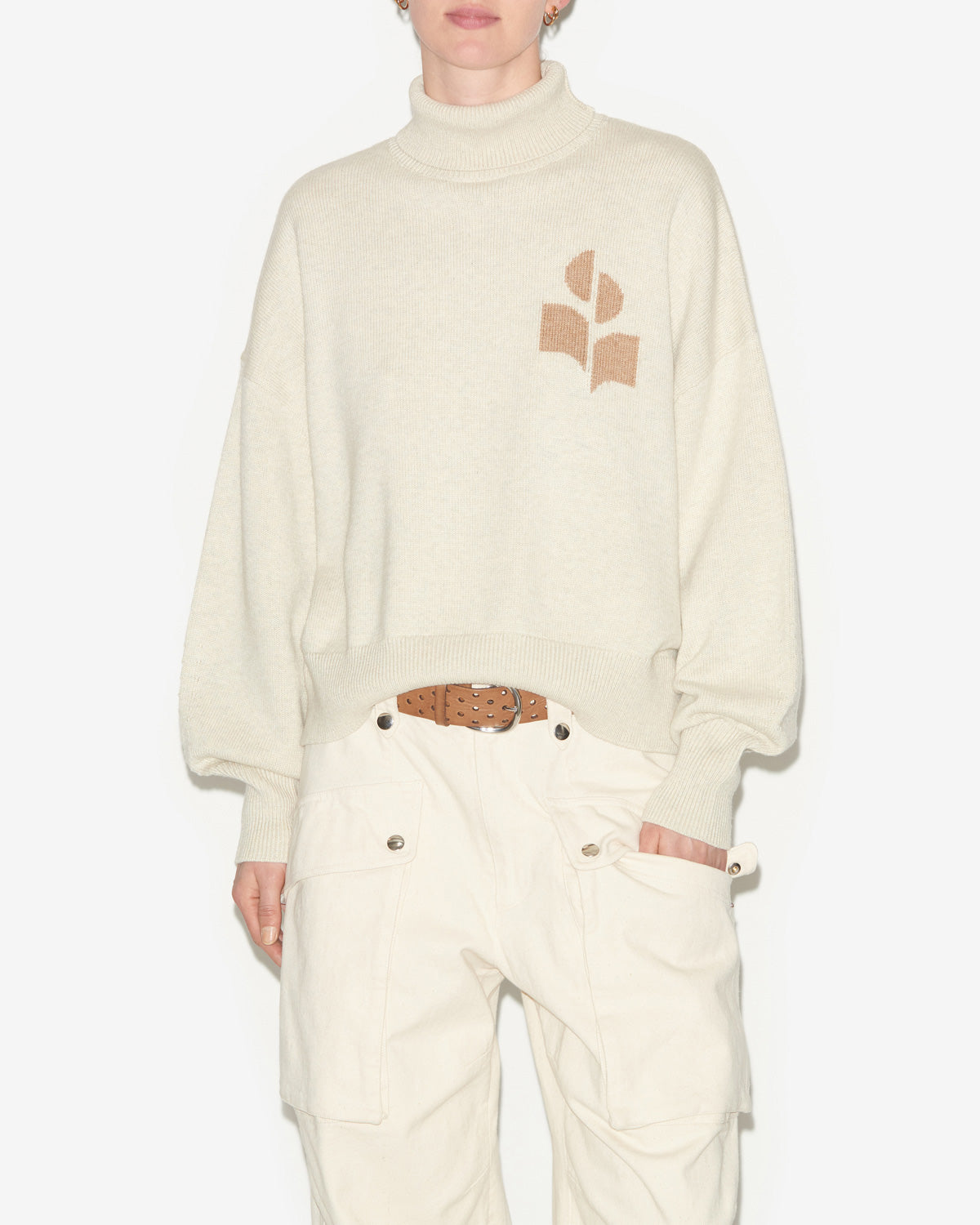 Pullover nash Woman Light gray-camel 4