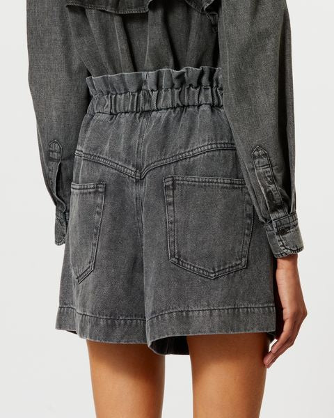 Pantalón corto de denim fluido titea Woman Gris 4