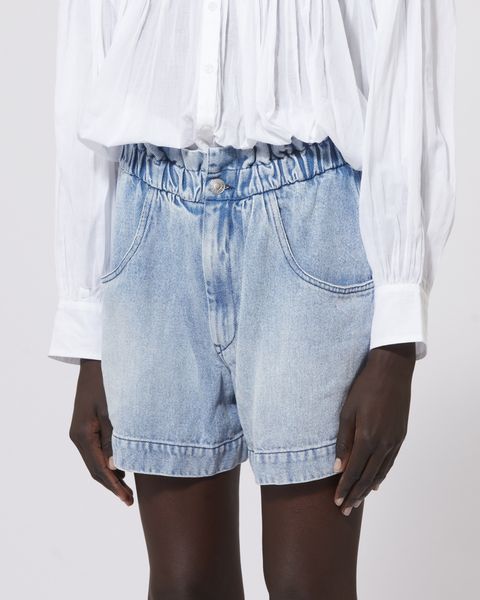 Pantalón corto vaquero titea Woman Azul claro 7