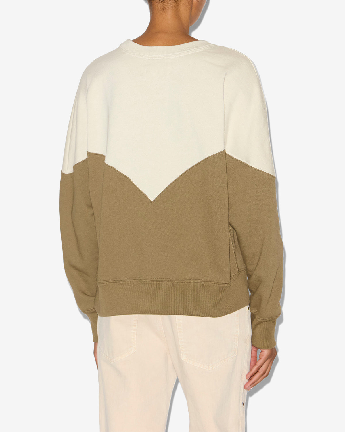 Houston sweatshirt Woman Ecru-dark khaki 3