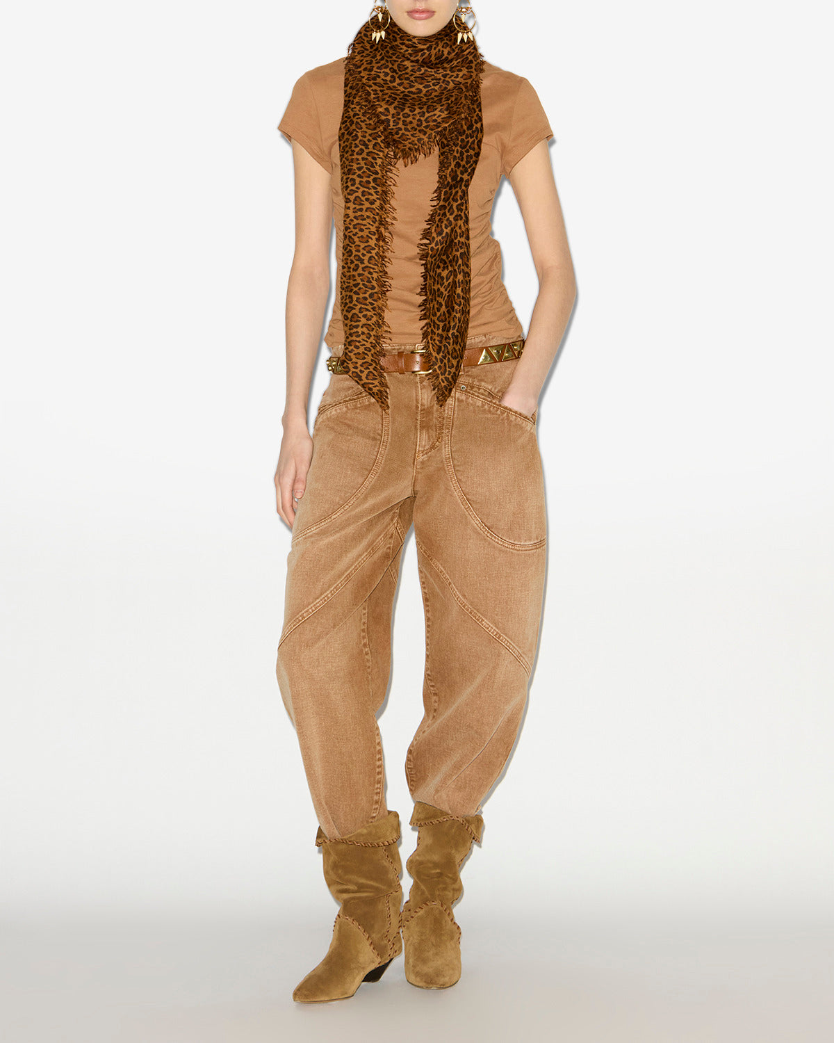 Maelie 티셔츠 Woman Caramel 4
