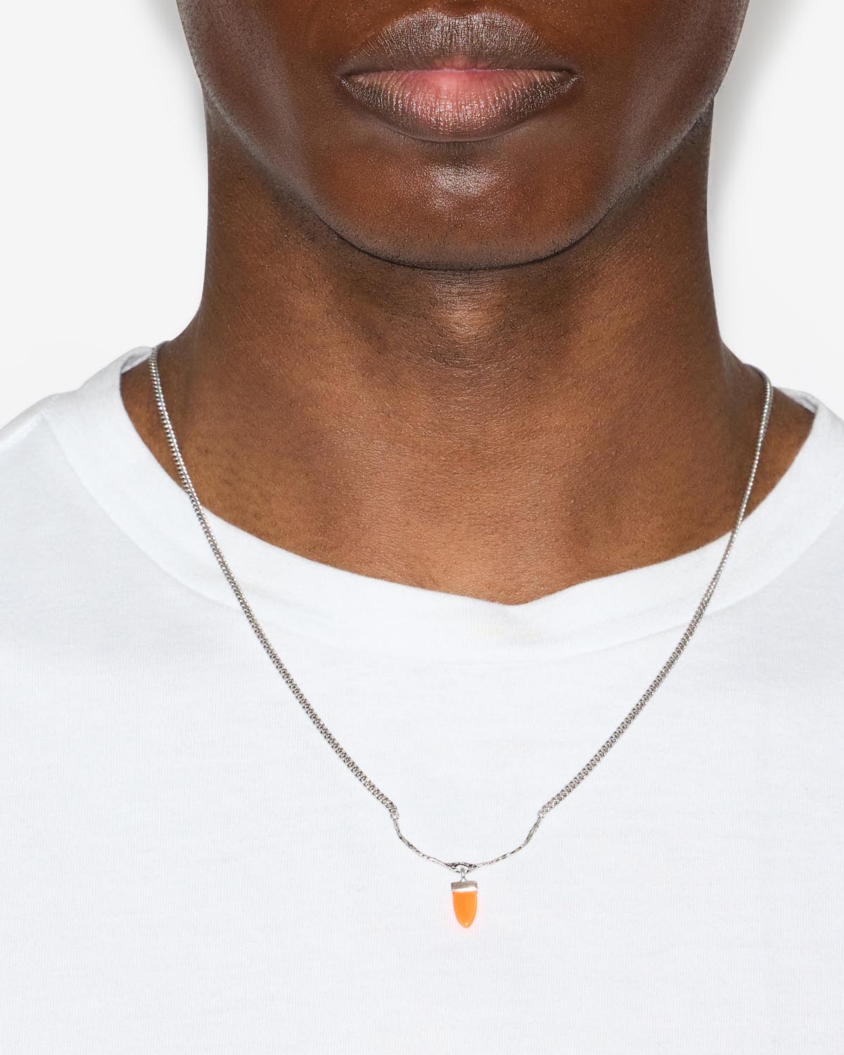 Collier naya Man Orange-argenté 1