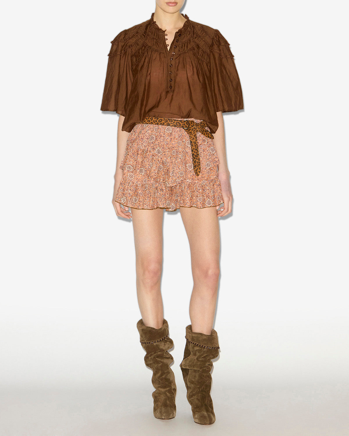 Top carmen Woman Dark khaki 4