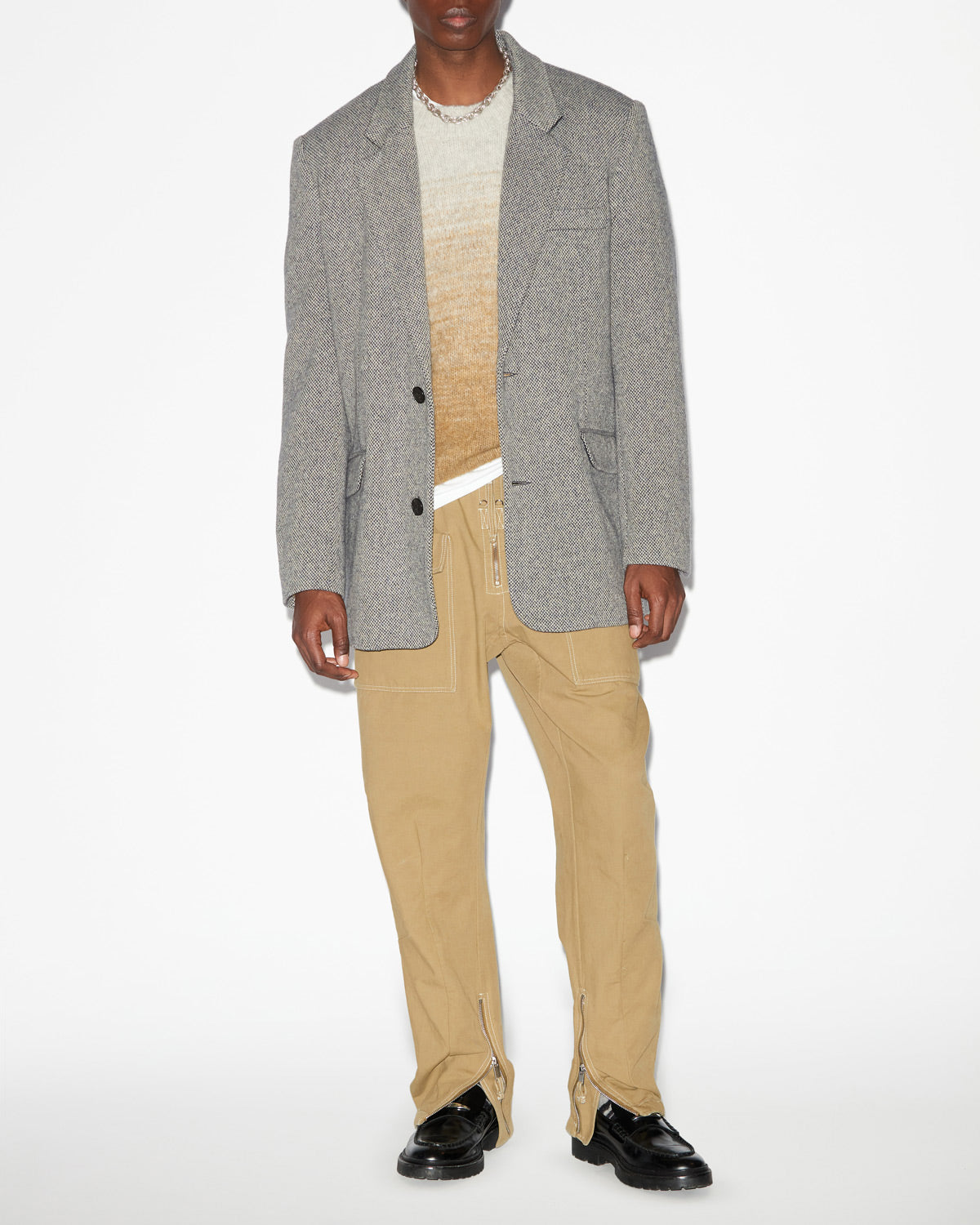 파하르(fahar) 재킷 Man Black and ecru 4