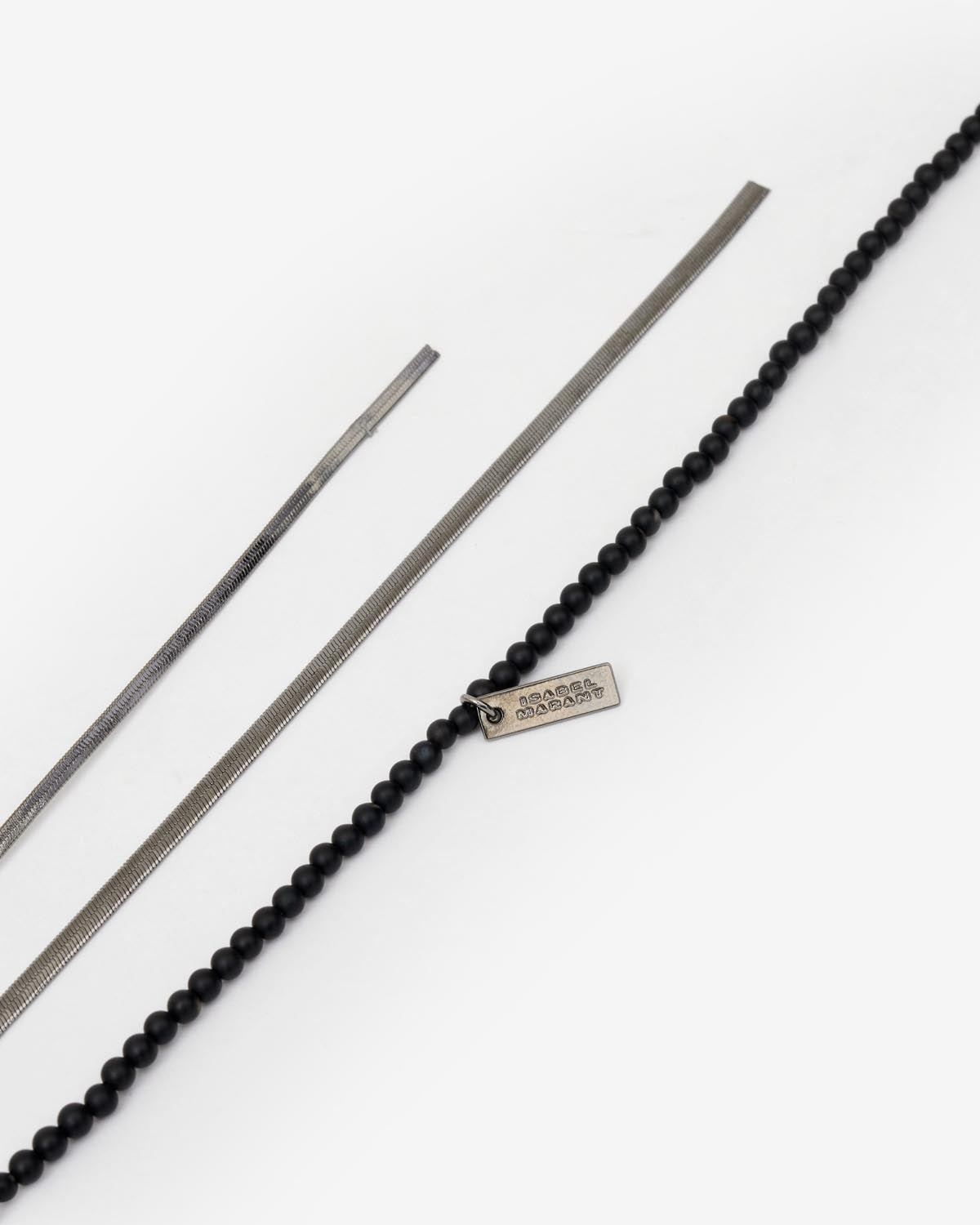 Collier emi Man Noir-gris métal 2