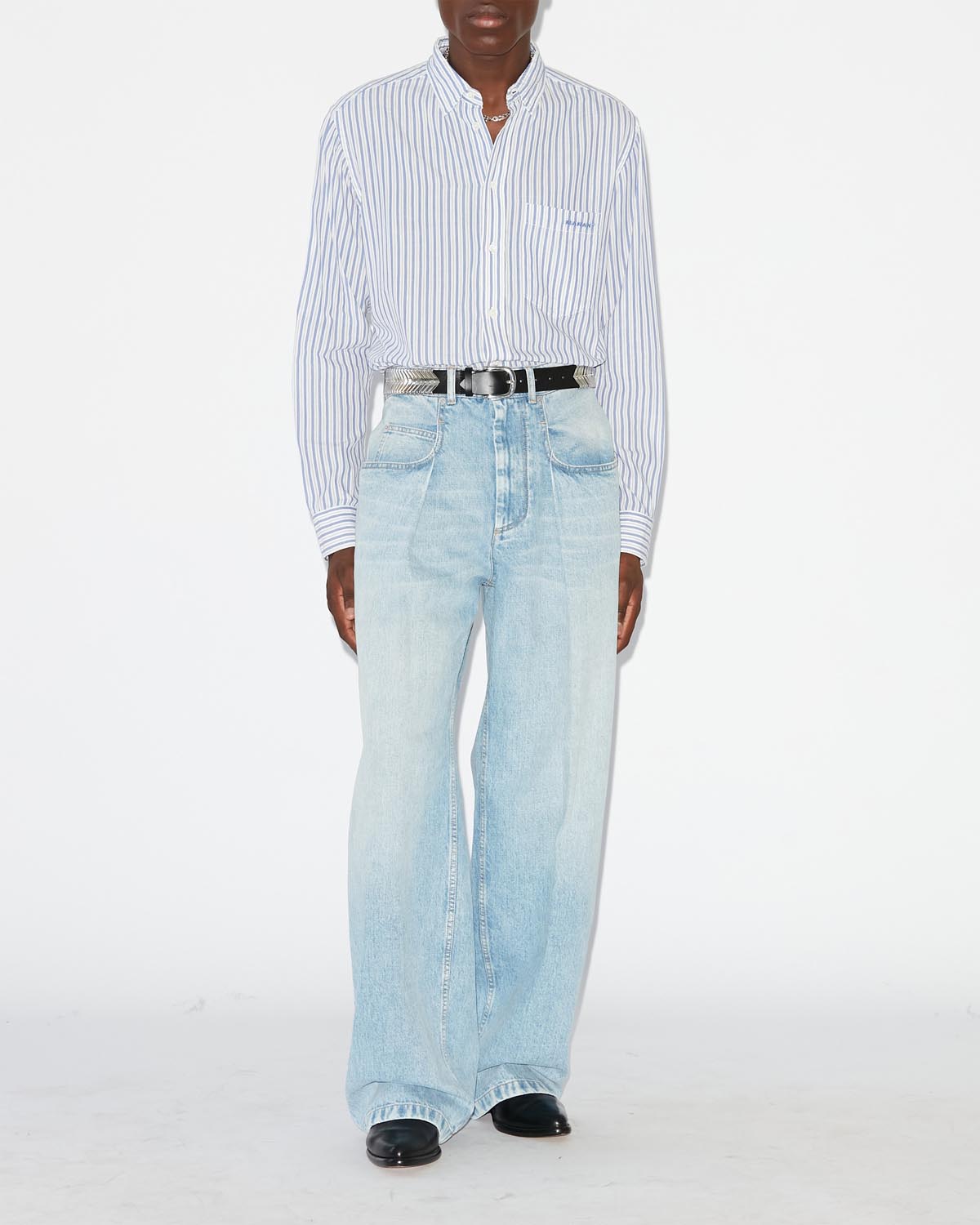 Jasolo シャツ Man Blue 2