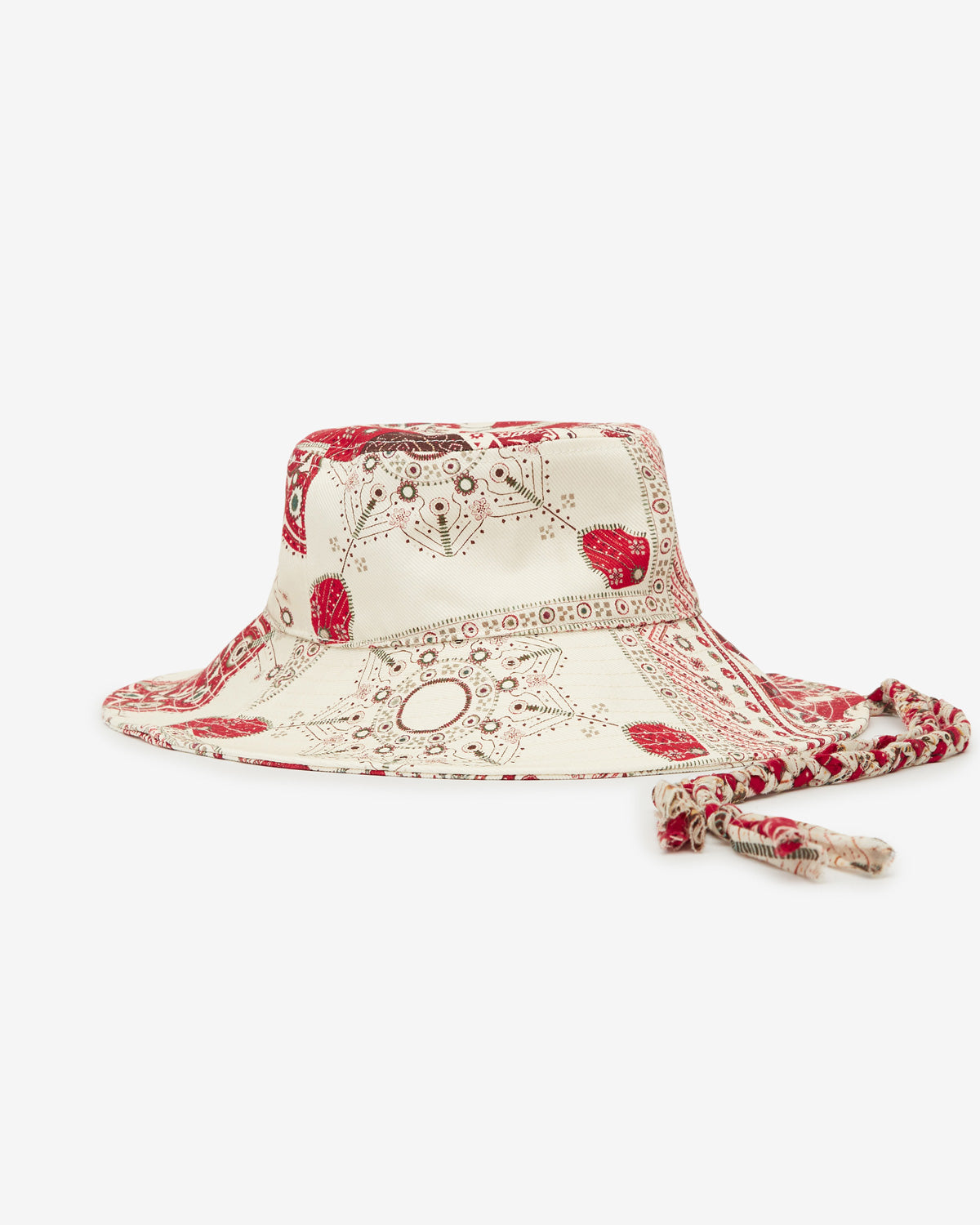 Chapeau delya Woman Rouge et écru 2