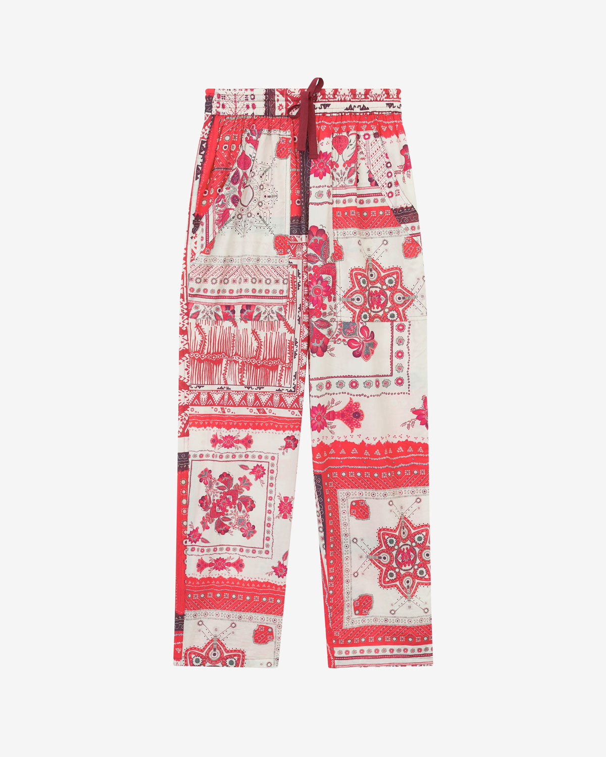 Pantaloni fedora Woman Red and ecru 4
